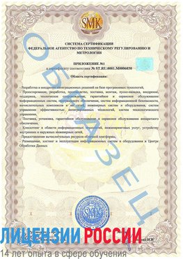 Образец сертификата соответствия (приложение) Челябинск Сертификат ISO 27001